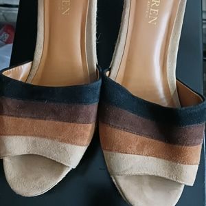 Ralph Lauren Open Toe Platform Wedge Sandles